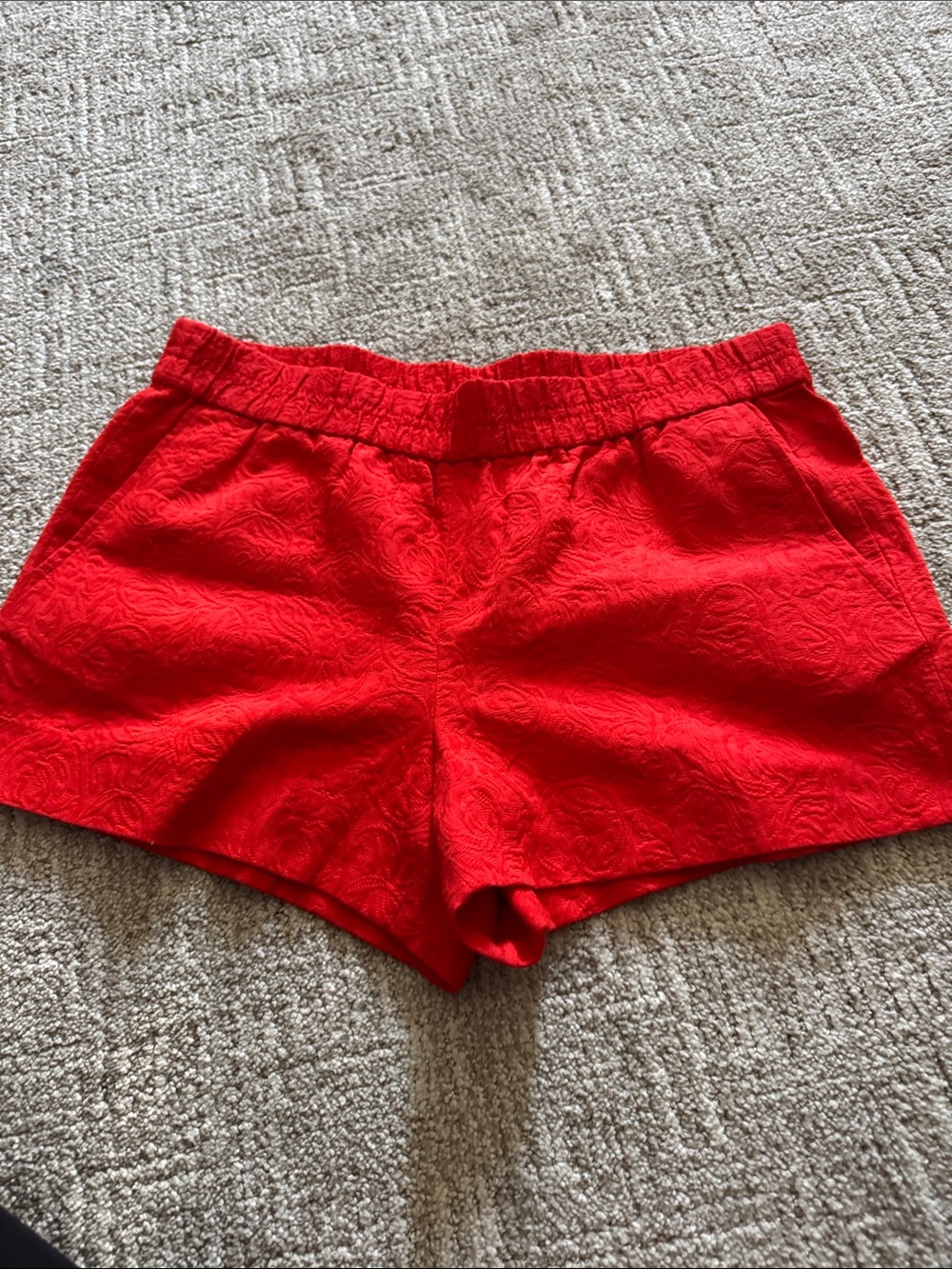 Red j Crew shorts